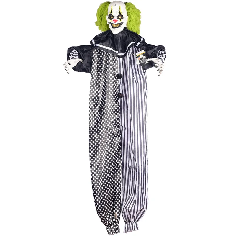 Halloween Decoration Green Hair Clown Props Hanging Ghost Decoration Hanging Ghost Glowing Voice Sound Control Prank Props
Halloween Decoration Green Hair Clown Props Hanging Ghost Decoration Hanging Ghost Glowing Voice Sound Control Prank Props