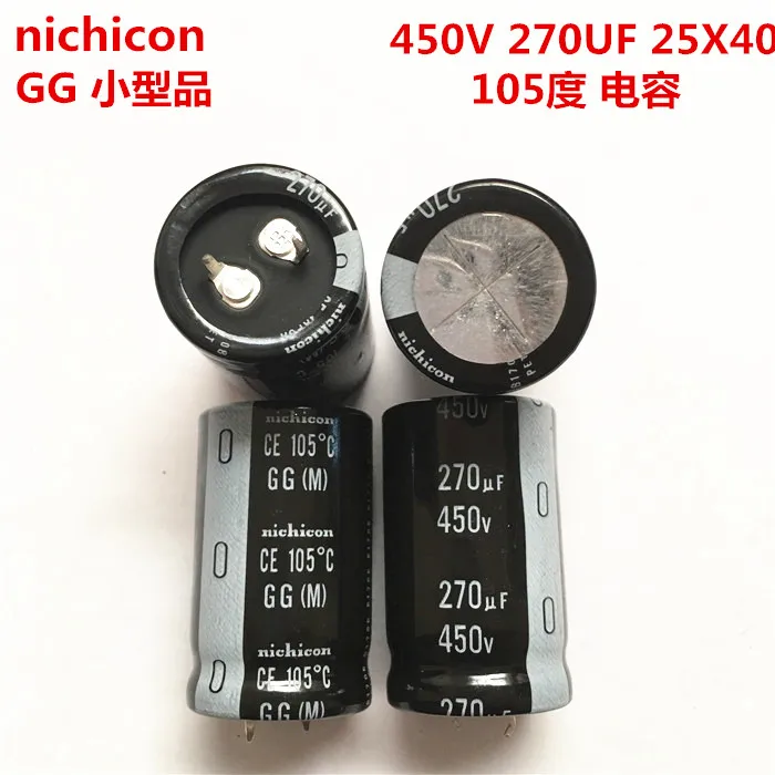 3 шт. 270 мкФ 450 в Nichicon GG 25x40 мм 450V270uF оснастки PSU конденсатор|Конденсаторы| |