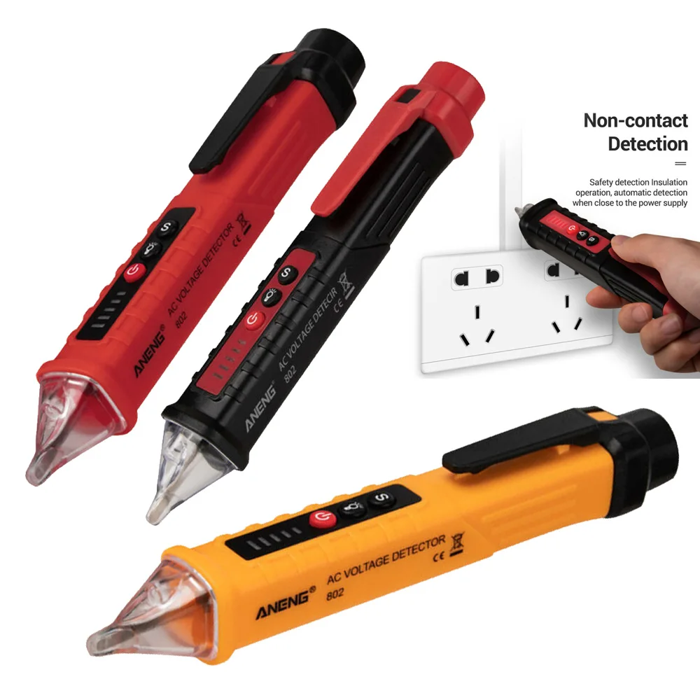 12-1000V Portable Non-Contact AC Detector Tester Sensitivity Pen Style Electric Indicator LED Voltage Meter AC Voltage Detector
12-1000V Portable Non-Contact AC Detector Tester Sensitivity Pen Style Electric Indicator LED Voltage Meter AC Voltage Detector