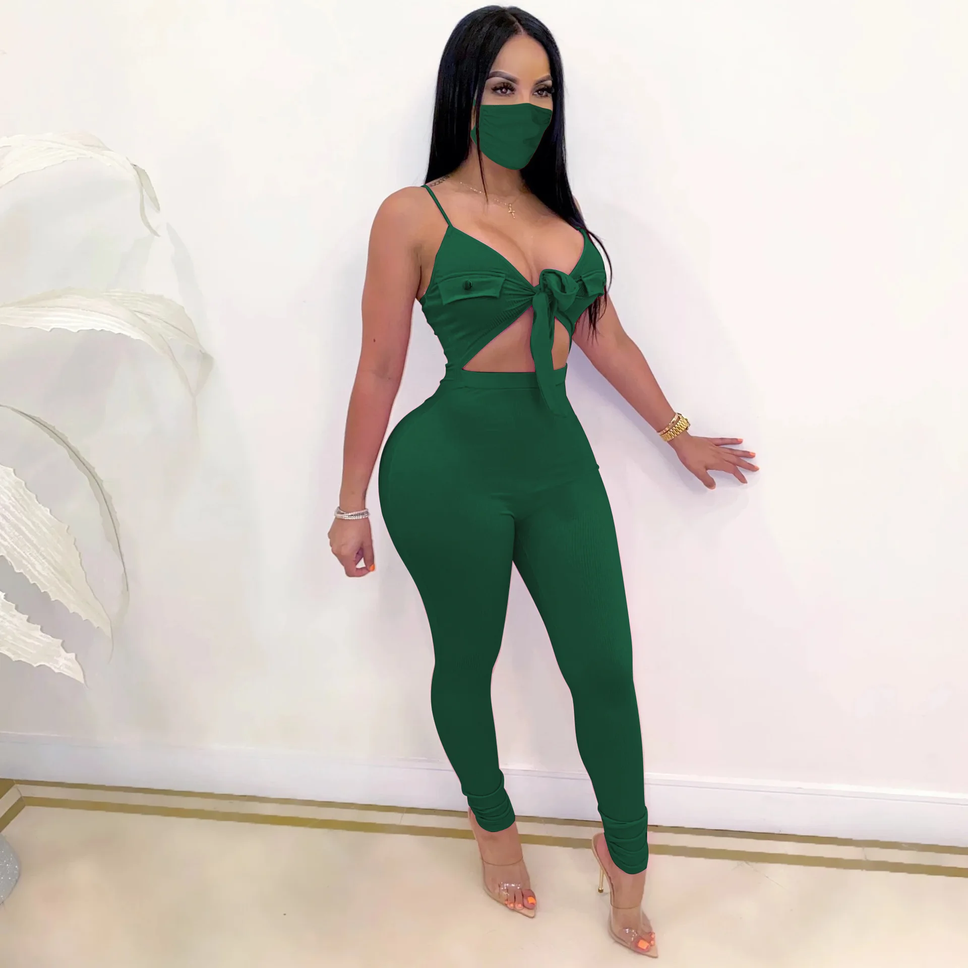Sexy Knit Rib Lace Up Jumpsuit Spaghetti Straps Cut Out Waist High Stretchy Pants Casual Romper Female Overalls Plus Size S-XXL
Sexy Knit Rib Lace Up Jumpsuit Spaghetti Straps Cut Out Waist High Stretchy Pants Casual Romper Female Overalls Plus Size S-XXL