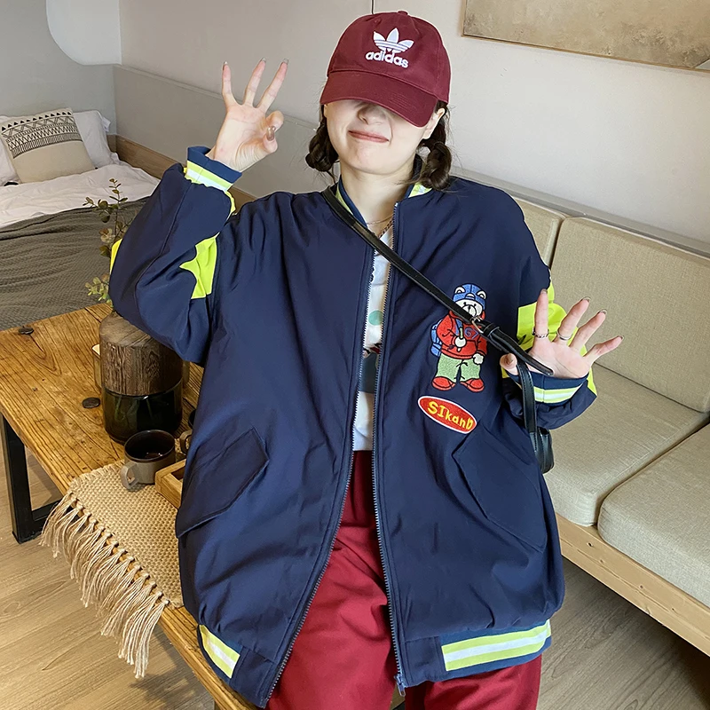 Little Bear Baseball Uniform Cotton Padded Women's New Thickened American Loose Coat 2022 Spring Autumn Female Student Jacket
Little Bear Baseball Uniform Cotton Padded Women's New Thickened American Loose Coat 2022 Spring Autumn Female Student Jacket