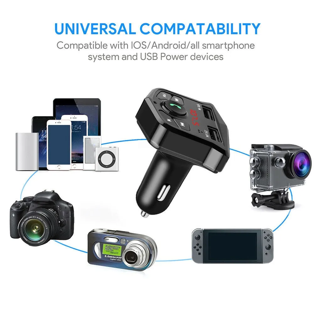 2 USB Charger Multi-function Wireless Bluetooth Car Player FM Transmitter MP3 Player Radio Wireless Adapter Kit
2 USB Charger Multi-function Wireless Bluetooth Car Player FM Transmitter MP3 Player Radio Wireless Adapter Kit