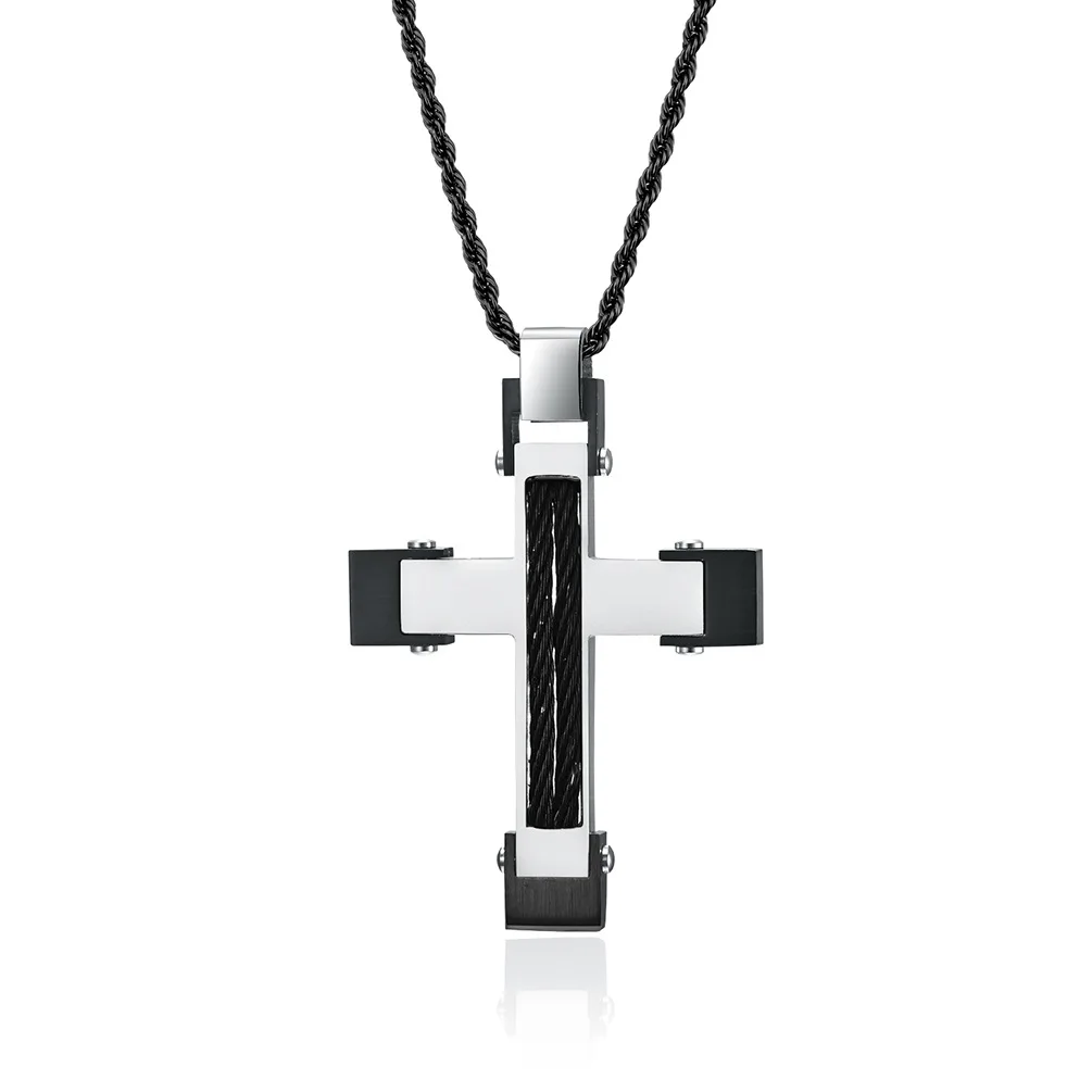 Original Explosion Style Domineering New Trend Inlaid Titanium Steel Wire Rope Cross Jewelry Men's Necklace
Original Explosion Style Domineering New Trend Inlaid Titanium Steel Wire Rope Cross Jewelry Men's Necklace
