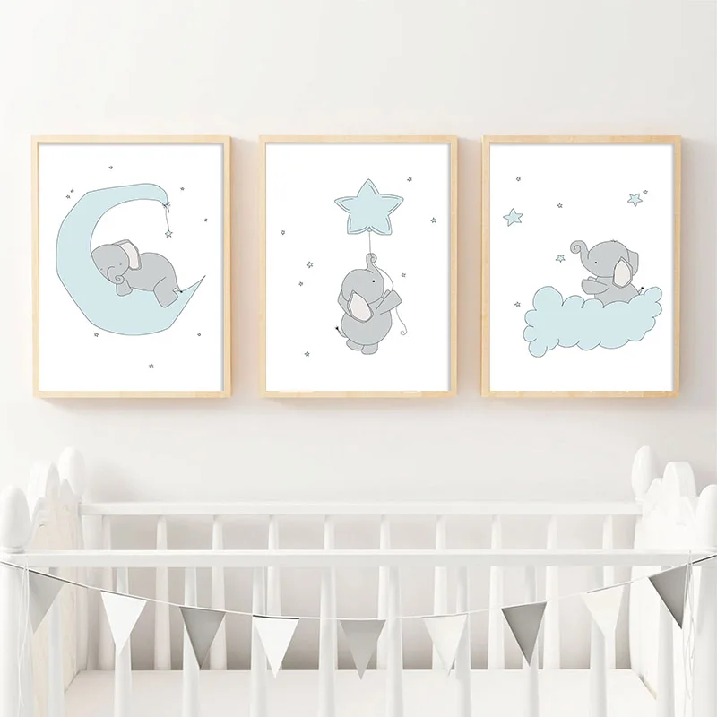 Cute Cartoon Elephant Moon Canvas Art Painting Posters Prints Decorative Picture Baby Bedroom Nursery Wall Decoration
Cute Cartoon Elephant Moon Canvas Art Painting Posters Prints Decorative Picture Baby Bedroom Nursery Wall Decoration