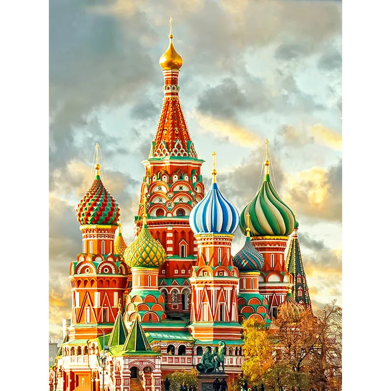 Full Drill 5D Diamond Embroidery Moscow Church Diamond Painting Building Set Of Cross Stitch Mosaic Rhinestone Pictures F88
Full Drill 5D Diamond Embroidery Moscow Church Diamond Painting Building Set Of Cross Stitch Mosaic Rhinestone Pictures F88
