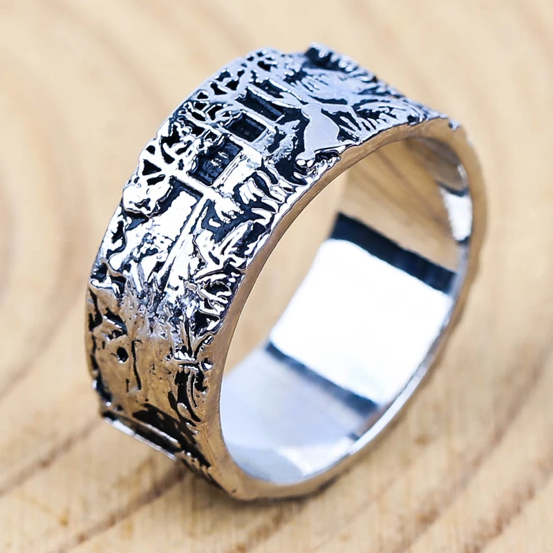 Vintage Retro Silver Plated Relief Village and Girl Wide Band Ring Men Women Punk Party Rings Fashion Lovers Jewelry Gift B4M900
Vintage Retro Silver Plated Relief Village and Girl Wide Band Ring Men Women Punk Party Rings Fashion Lovers Jewelry Gift B4M900
