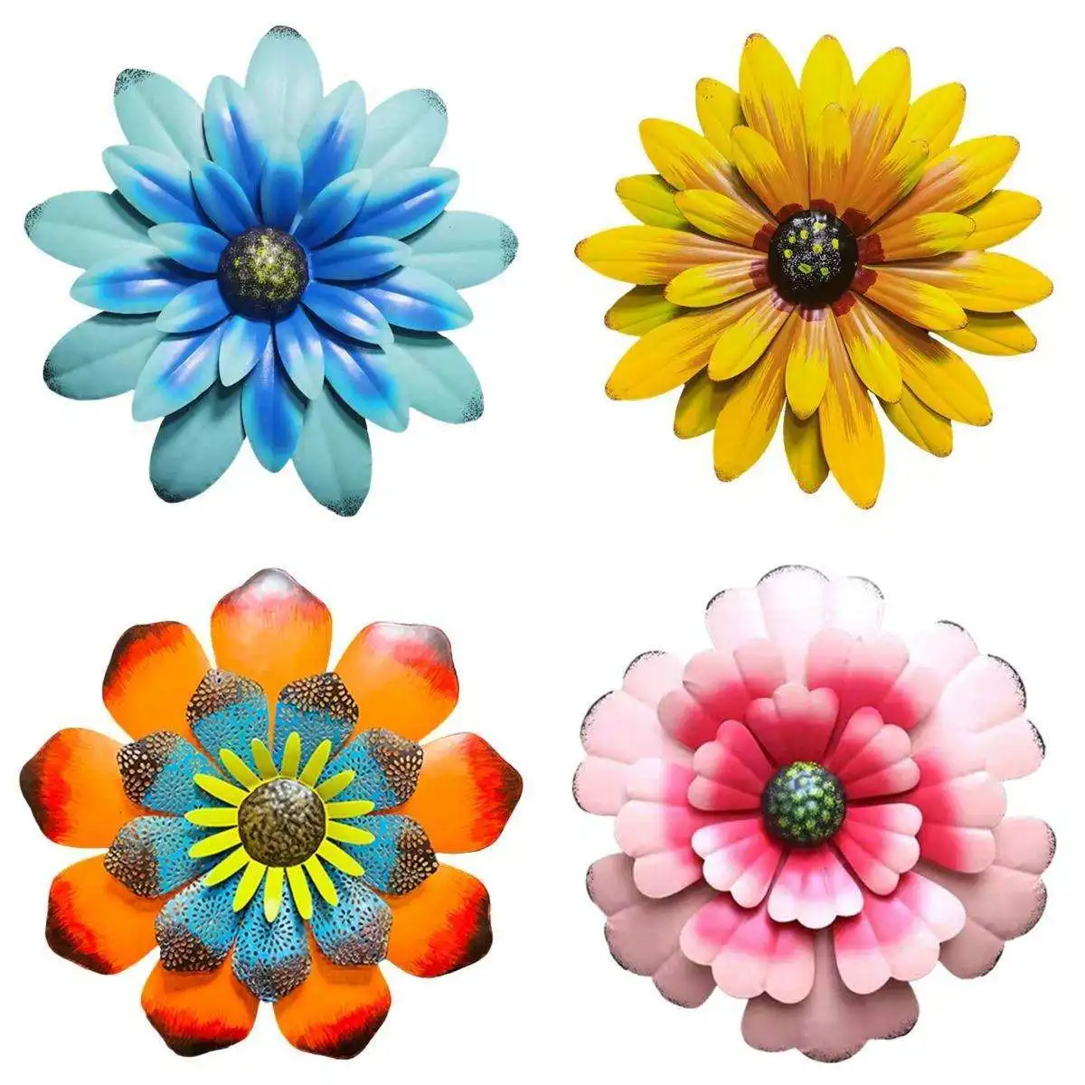 4x Vibrant Metal Flower Wall Sculpture Art Hanging Indoor Outdoor Home Decor
4x Vibrant Metal Flower Wall Sculpture Art Hanging Indoor Outdoor Home Decor