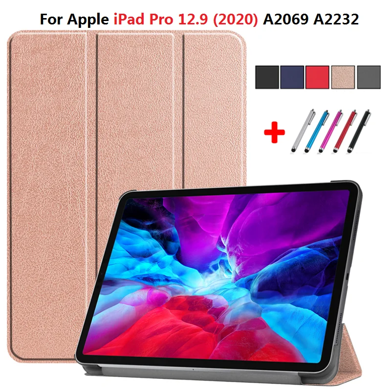 Мягкий ТПУ смарт чехол с держателем для карандашей iPad Pro 12 9 2020 задняя крышка со