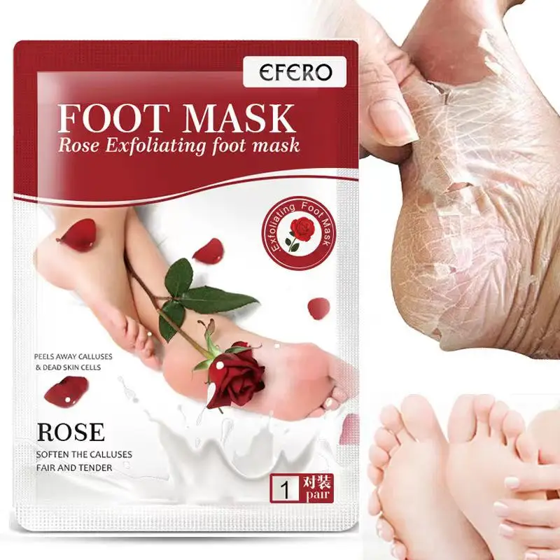 

1pcs Foot Moisturizing Exfoliating Rose Foot Mask For Remove Calluses Dead Skin Anti Crack Heel Feet Peeling Mask Pedicure Socks