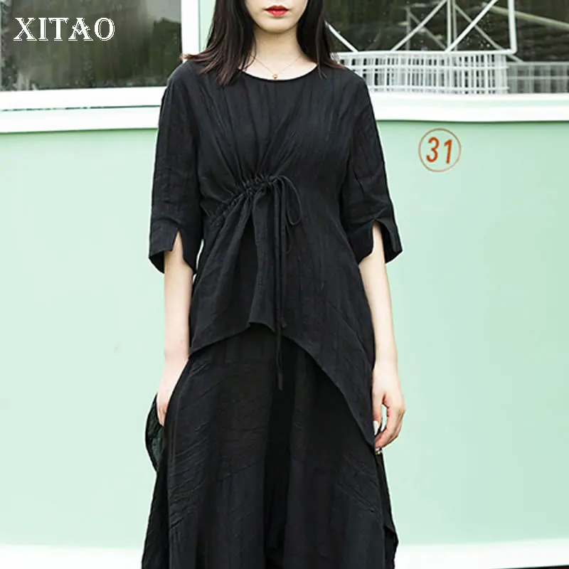 XITAO Women Drawstring Pullover Top Elastic Waist Solid Color 2021 Summer Goddess Fan Casual Pleated Minority Dress WMD1558
XITAO Women Drawstring Pullover Top Elastic Waist Solid Color 2021 Summer Goddess Fan Casual Pleated Minority Dress WMD1558