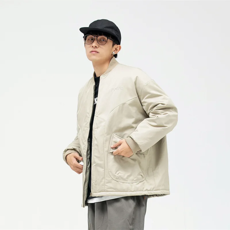 2021 Japanese fashion baseball collar cotton-padded jacket men's casual jacket tooling style loose neutral simple cotton jacket
2021 Japanese fashion baseball collar cotton-padded jacket men's casual jacket tooling style loose neutral simple cotton jacket