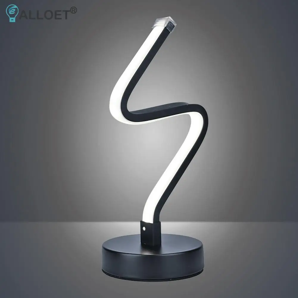 LED Spiral Shaped Light Curved Acrylic Table Lamp Bedside lamp Creative night light
LED Spiral Shaped Light Curved Acrylic Table Lamp Bedside lamp Creative night light