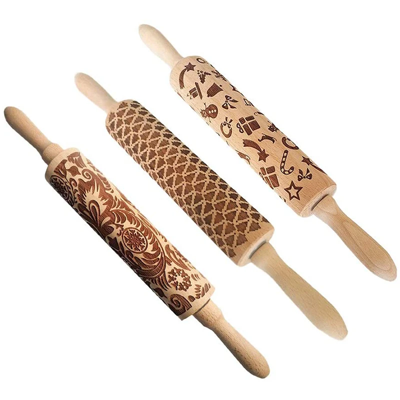 Christmas Embossed Wood Roll Pins, Embossed Roll Sticks 3 Packs Of Embossed Biscuits Baked In A Christmas Pattern
Christmas Embossed Wood Roll Pins, Embossed Roll Sticks 3 Packs Of Embossed Biscuits Baked In A Christmas Pattern