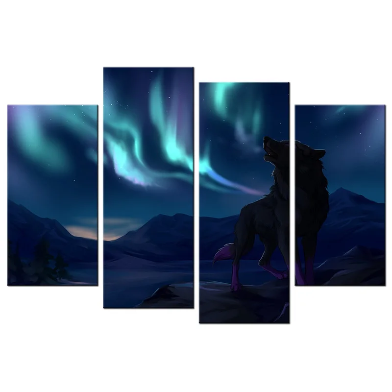 Aurora Scenery Picture Home Wall Art Canvas Painting Modern Nordic Landscape Wolf Posters and Prints for Living Room Decor
Aurora Scenery Picture Home Wall Art Canvas Painting Modern Nordic Landscape Wolf Posters and Prints for Living Room Decor