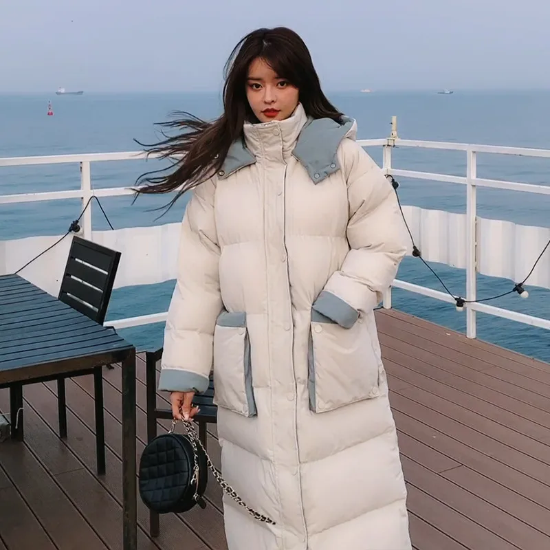 Long Padded Jacket Women Black 2021 New Style Winter Coat Hooded Big Pockets Over The Knee Thick Warm Casual Clothing Parka M65
Long Padded Jacket Women Black 2021 New Style Winter Coat Hooded Big Pockets Over The Knee Thick Warm Casual Clothing Parka M65