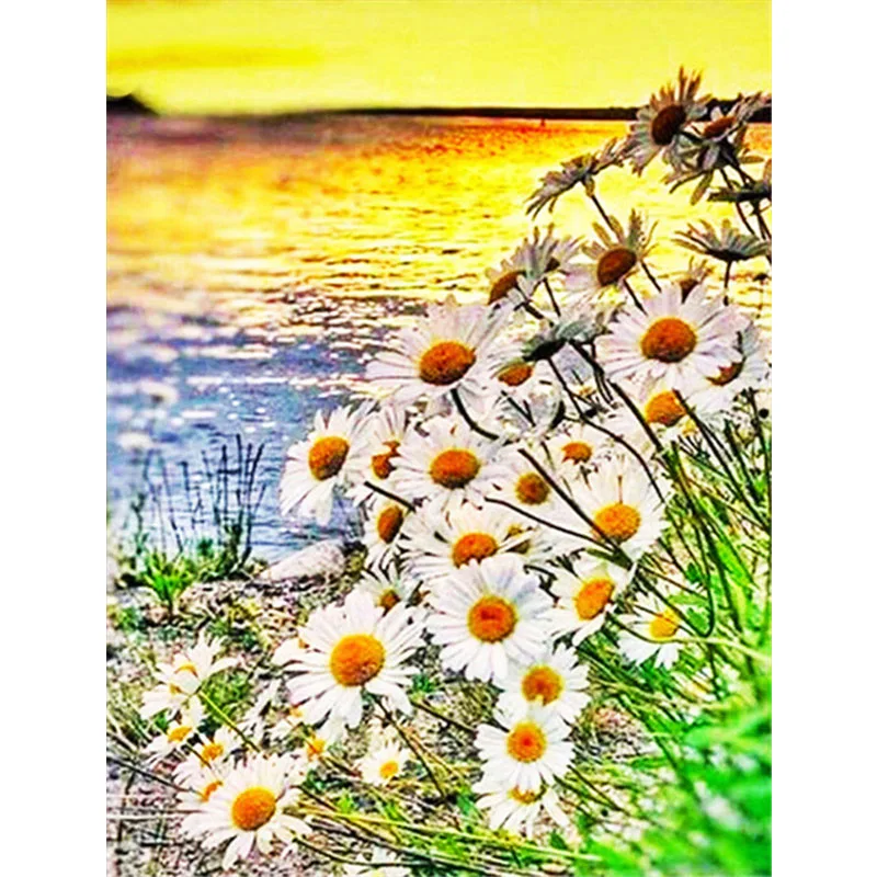 5D DIY Diamond Painting "Daisy Scenery", Square Diamond Embroidery Kit, Round Rhinestone Cross Stitch, Art Mural Decoration
5D DIY Diamond Painting "Daisy Scenery", Square Diamond Embroidery Kit, Round Rhinestone Cross Stitch, Art Mural Decoration