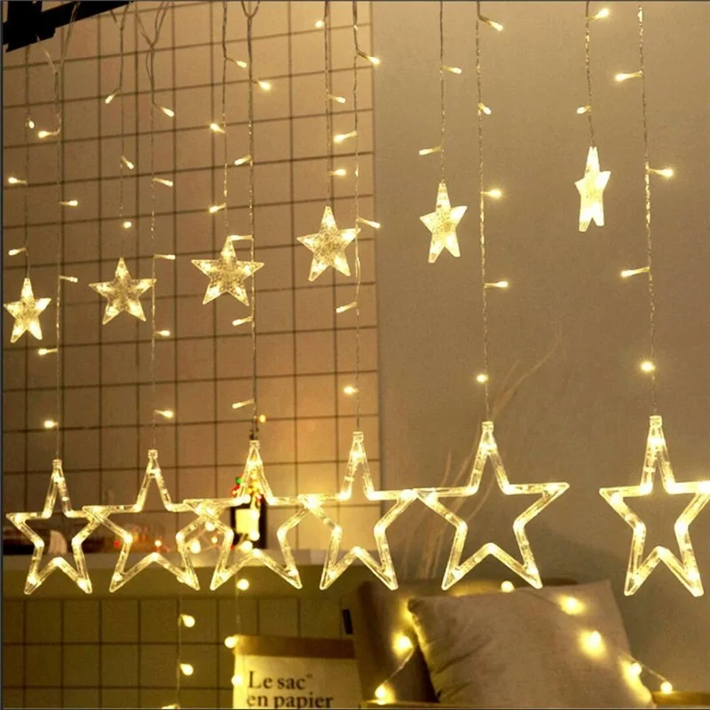Street Garland Moon Star Lamp Christmas Led Lights Festoon Curtain String Light Christmas for Home New Year Decorations 2022
Street Garland Moon Star Lamp Christmas Led Lights Festoon Curtain String Light Christmas for Home New Year Decorations 2022