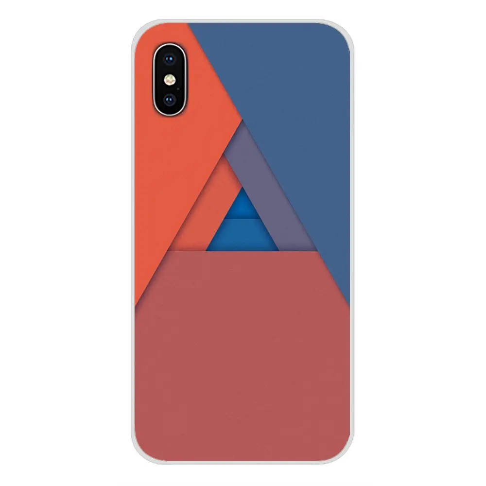 Soft TPU Case For Samsung Galaxy J1 J2 J3 J4 J5 J6 J7 J8 Plus 2018 Prime 2015 2016 2017 Teal Peach Triangles Color Block On Wood | Мобильные