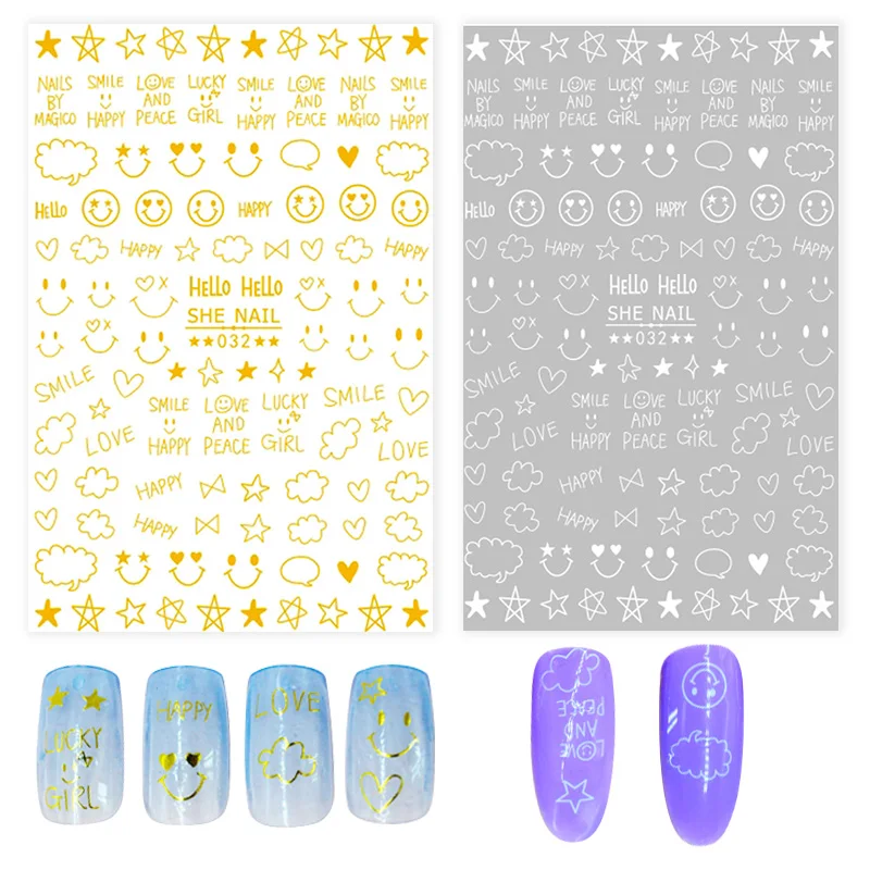Gold moon and stars nail stickers metal lines strip 3D adhesive decal wave Nail Art leaf slider design band manicure design
Gold moon and stars nail stickers metal lines strip 3D adhesive decal wave Nail Art leaf slider design band manicure design