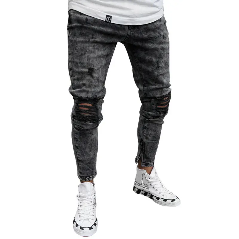 Модные мужские зауженные рваные джинсовые брюки Unisersal, эластичные повседневные байкерские брюки
Модные мужские зауженные рваные джинсовые брюки Unisersal, эластичные повседневные байкерские брюки