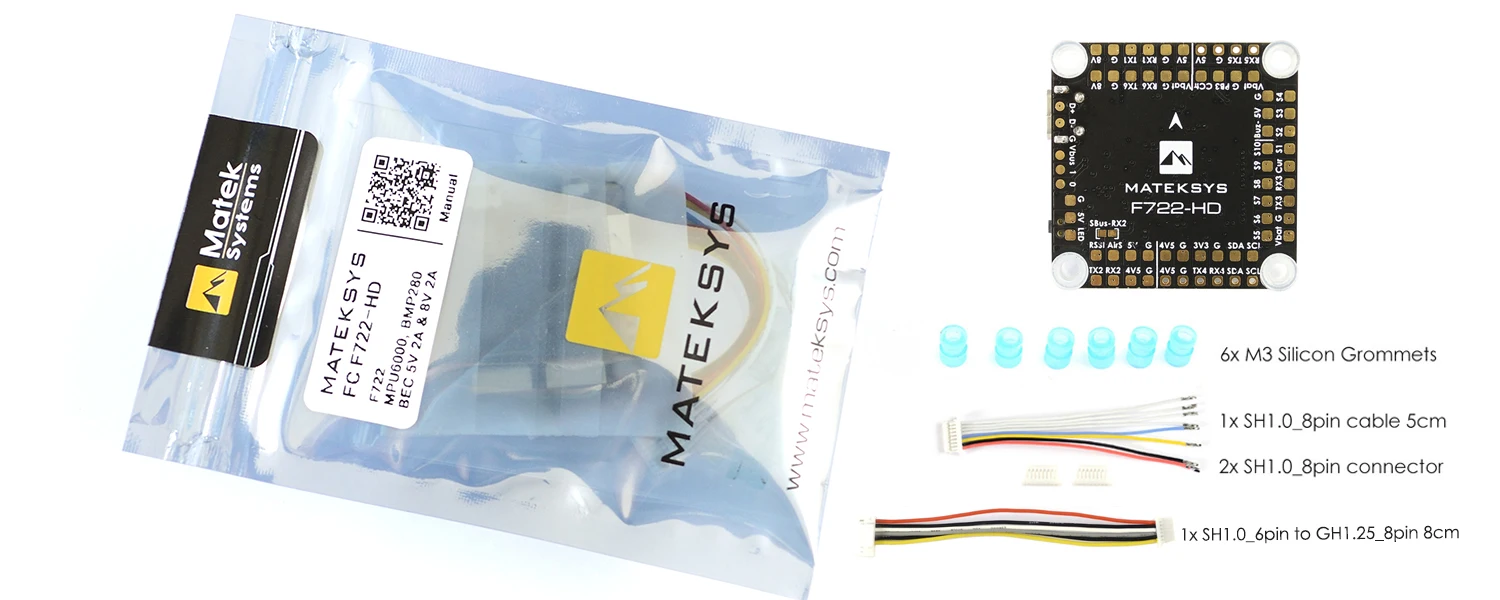 Mateksys F722 HD FLIGHT CONTROLLER Support external DJI OSD/FrskyOSD MPU6000 BMP280 BaroBlackbox For DJI FPV AiR Rcing Drone
Mateksys F722 HD FLIGHT CONTROLLER Support external DJI OSD/FrskyOSD MPU6000 BMP280 BaroBlackbox For DJI FPV AiR Rcing Drone