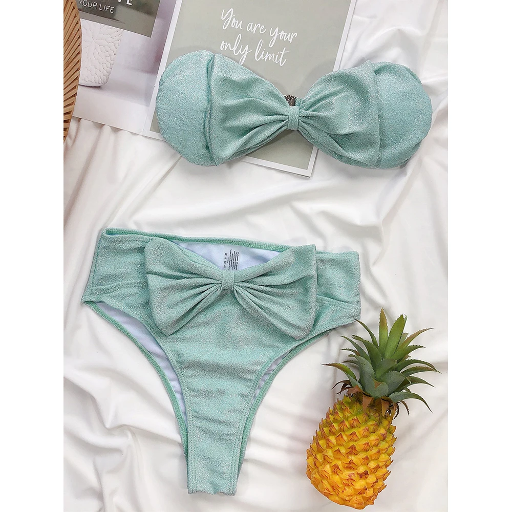 Women's Bikini Set Sexy Print Bow Tie Bandeau 2 Piece Suit Women Beachwear Swimsuit Sexy High Waist Swimwear hot pink swimsuit
Women's Bikini Set Sexy Print Bow Tie Bandeau 2 Piece Suit Women Beachwear Swimsuit Sexy High Waist Swimwear hot pink swimsuit