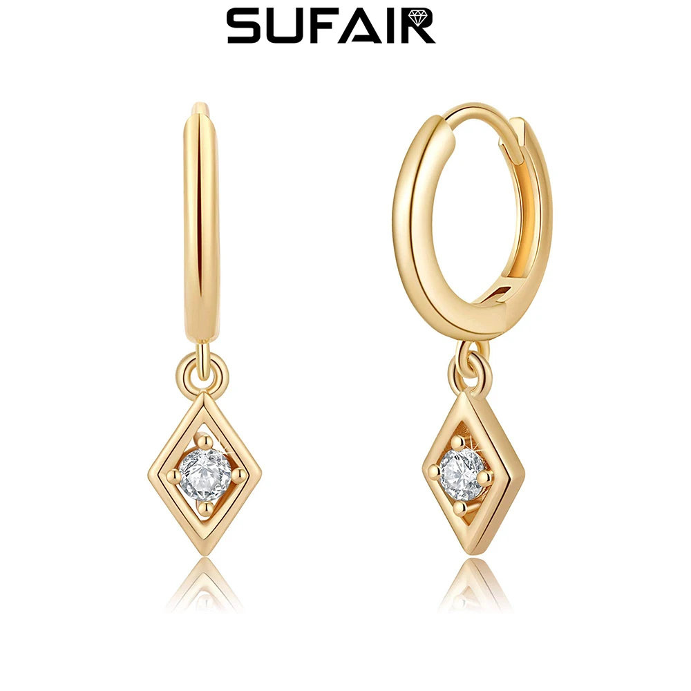 Sufair 925 Sterling Silver Tiny Diamond Shaped Cubic Zirconia Drop Earrings for Women 14k Gold Filled Earrings Girl Jewelry Gift
Sufair 925 Sterling Silver Tiny Diamond Shaped Cubic Zirconia Drop Earrings for Women 14k Gold Filled Earrings Girl Jewelry Gift