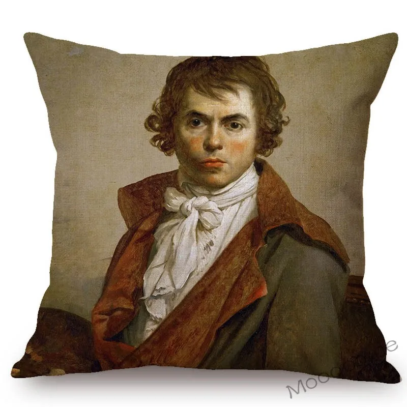 Jacques-Louis David French Artist Neoclassicism Oil Painting Napoleon Revolution Art Pillow Case Linen Sofa Cushion Cover | Дом и сад