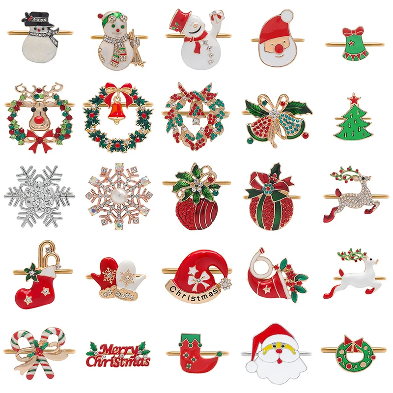 1PC Christmas Napkin Rings Holders Santa Claus Snowman Wreath Elk Shape Napkin Buckle Merrry Christmas Banquet Home Table Decor
1PC Christmas Napkin Rings Holders Santa Claus Snowman Wreath Elk Shape Napkin Buckle Merrry Christmas Banquet Home Table Decor