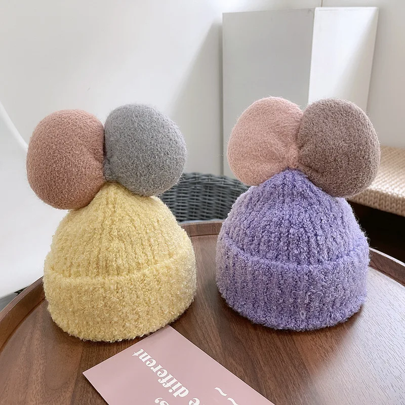 Winter Fashion New 2021 Oversized Bow Children's Hats Boys Girls Color Matching Knitting Dome Hat
Winter Fashion New 2021 Oversized Bow Children's Hats Boys Girls Color Matching Knitting Dome Hat