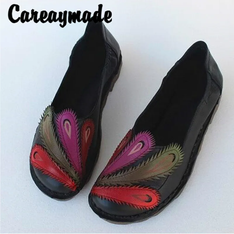 Careaymade-Pure Handmade Cowhide flat soft sole single shoes,Retro-Vintage national style literature and art women's shoes
Careaymade-Pure Handmade Cowhide flat soft sole single shoes,Retro-Vintage national style literature and art women's shoes