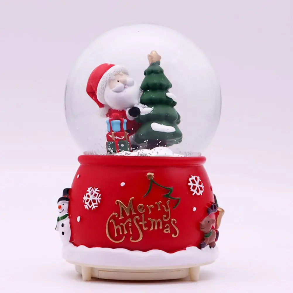 

Eco-friendly Santa Claus Snow Globe Exquisitely Polished Display Music Snow Globe Children Gift Glass Snow Globe