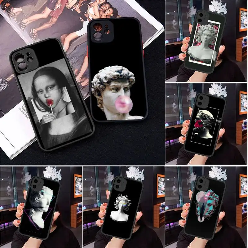 Mona Lisa Art David statue Phone Case Matte Transparent for iPhone 7 8 11 12 s mini pro X XS XR MAX Plus cover funda
Mona Lisa Art David statue Phone Case Matte Transparent for iPhone 7 8 11 12 s mini pro X XS XR MAX Plus cover funda