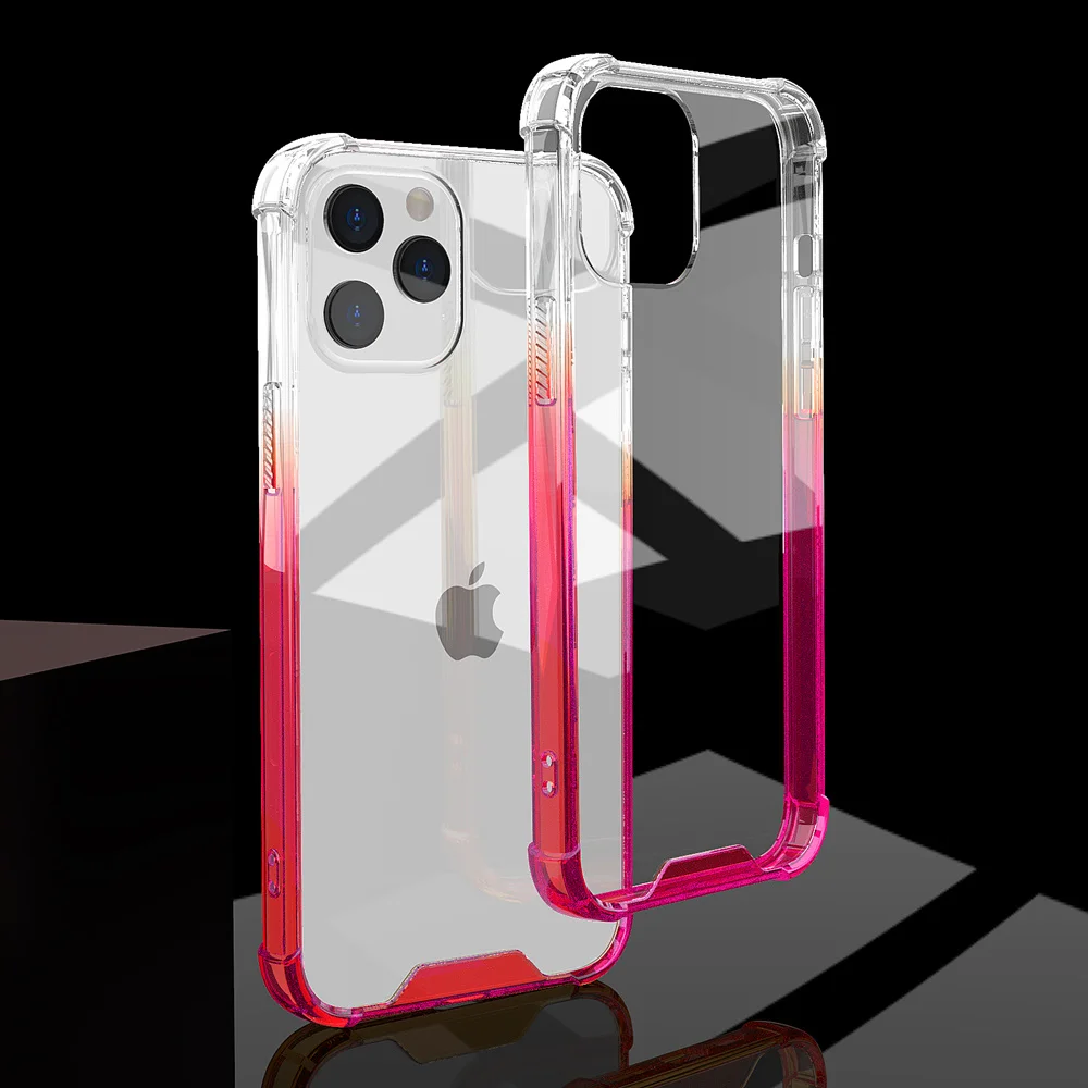 Gradient Color Bumper Acrylic Hard Back Transparent Phone Case for iPhone 11 12 Pro Max Shockproof Cover Shell
Gradient Color Bumper Acrylic Hard Back Transparent Phone Case for iPhone 11 12 Pro Max Shockproof Cover Shell