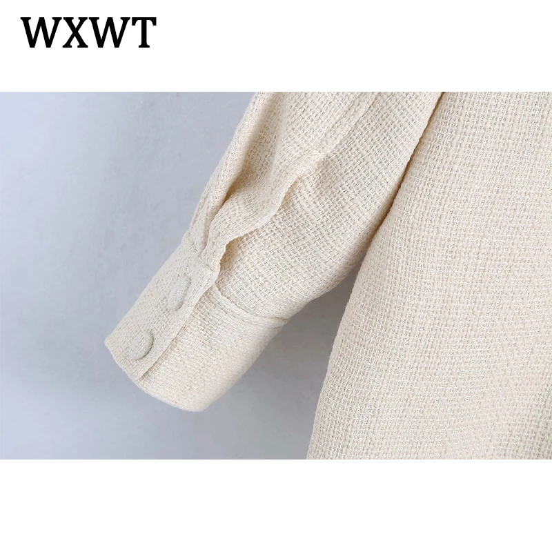 WXWT Fashion Women Solid Beaded Shirt Style Oversized Jacket Loose Long Sleeve Pocket 2021 Spring Coat Tops BB3271
WXWT Fashion Women Solid Beaded Shirt Style Oversized Jacket Loose Long Sleeve Pocket 2021 Spring Coat Tops BB3271
