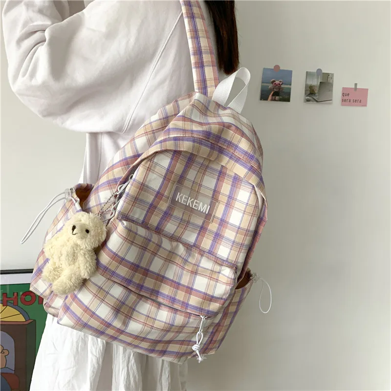 Female Plaid Canvas School Backpack Women Harajuku School Bags for Teenage Girls Korean College Students Laptop Backpacks Woman
Female Plaid Canvas School Backpack Women Harajuku School Bags for Teenage Girls Korean College Students Laptop Backpacks Woman
