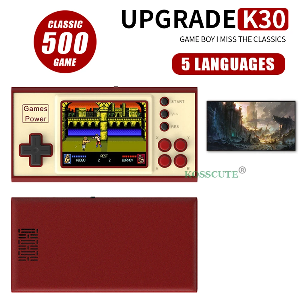 Классическая игровая консоль со встроенными 500 + играми, портативная игровая мини-консоль в стиле ретро, экран 3,0 дюйма, подарок для детей
Классическая игровая консоль со встроенными 500 + играми, портативная игровая мини-консоль в стиле ретро, экран 3,0 дюйма, подарок для детей