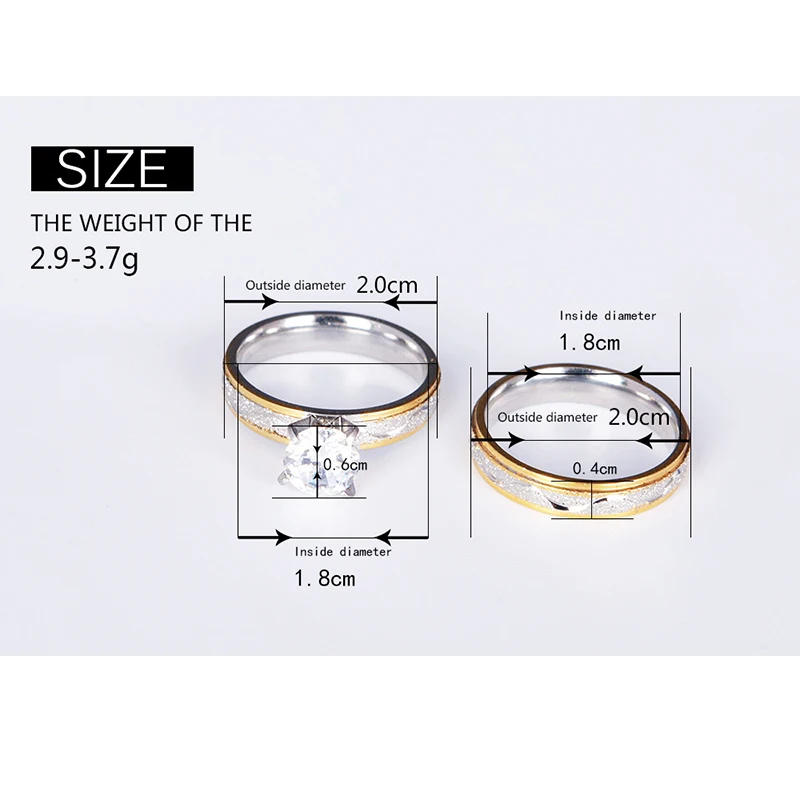 Engagement Rings for Women 316L Stainless Steel Ring Creative Zircon Double Ring Gift Jewelry Accessories Anillos Mujer 2021
Engagement Rings for Women 316L Stainless Steel Ring Creative Zircon Double Ring Gift Jewelry Accessories Anillos Mujer 2021