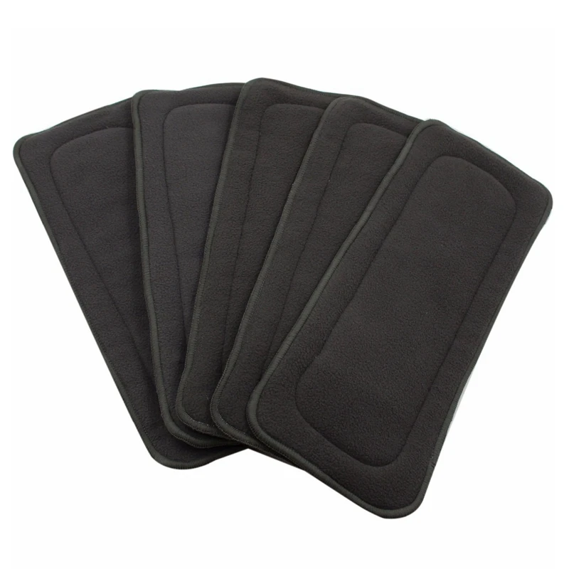 5 Pcs Washable Diaper 5 Layers Bamboo Charcoal Cloth Super Absorbent Reusable Incontinence Diaper Insert Pad 
5 Pcs Washable Diaper 5 Layers Bamboo Charcoal Cloth Super Absorbent Reusable Incontinence Diaper Insert Pad