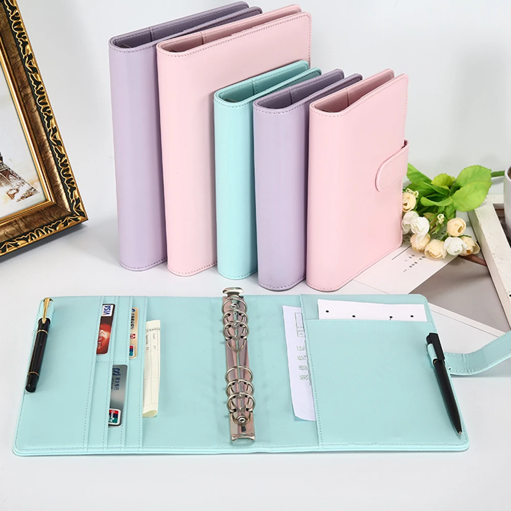 A5/a6 Leather Loose-leaf Ring-binder-notebook Macaron Colour Notebooks And Journals Cover For Study Travel Office Device
A5/a6 Leather Loose-leaf Ring-binder-notebook Macaron Colour Notebooks And Journals Cover For Study Travel Office Device