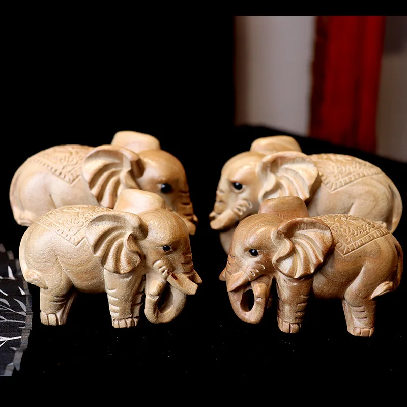 2Pcs/set Peach Wood Elephant Decoration Desktop Home Sculpture Art Crafts (Large)
2Pcs/set Peach Wood Elephant Decoration Desktop Home Sculpture Art Crafts (Large)