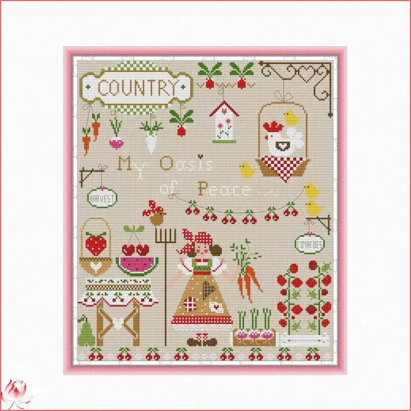 Embroidery Carrot Farm Scenery Needlework Cross Stitch Kit Stamped Patterns 11CT 14CT Counting Printed Craft Decoration Gift
Embroidery Carrot Farm Scenery Needlework Cross Stitch Kit Stamped Patterns 11CT 14CT Counting Printed Craft Decoration Gift