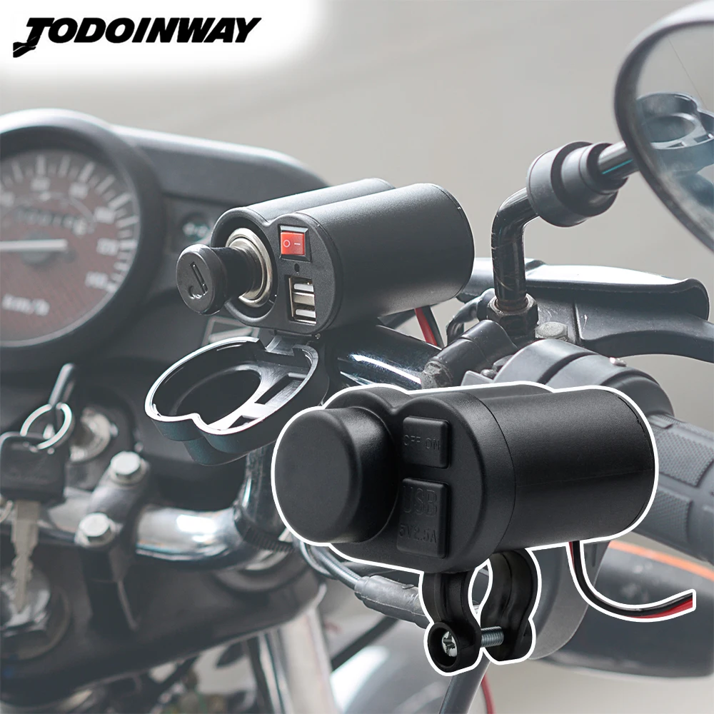 Руль мотоцикла Мощность розетки Водонепроницаемый Dual USB Зарядное устройство с прикуривателя адаптер для мобильный телефон с функцией быст... 
Руль мотоцикла Мощность розетки Водонепроницаемый Dual USB Зарядное устройство с прикуривателя адаптер для мобильный телефон с функцией быст...