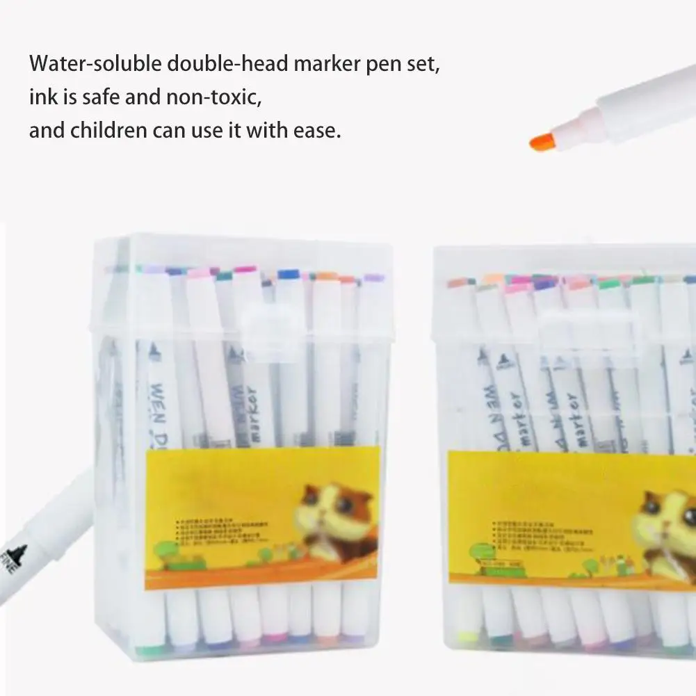 Double Headed Painting Pen Water-soluble Odorless Environmentally Friendly Marker Pen Set Hand-painted Drawing Marker Pen
Double Headed Painting Pen Water-soluble Odorless Environmentally Friendly Marker Pen Set Hand-painted Drawing Marker Pen