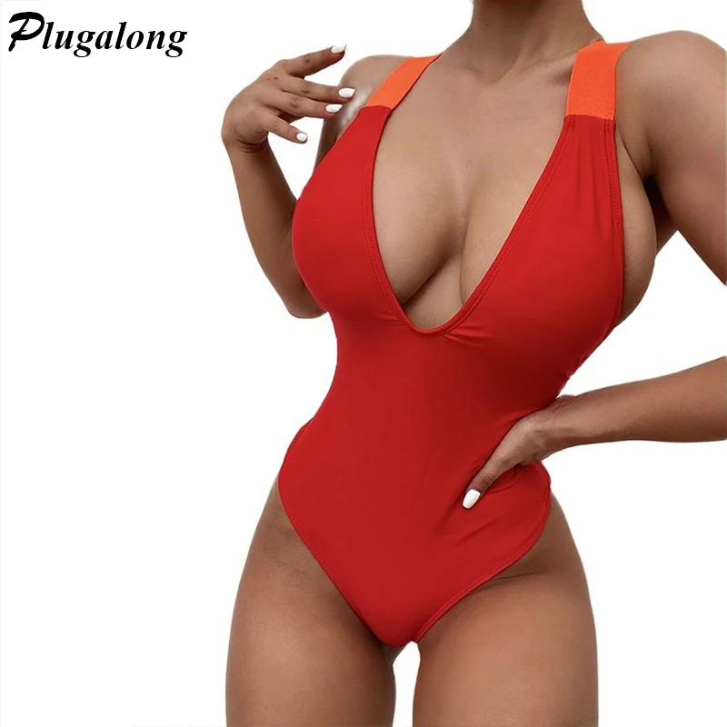 Low Cut Sexy Bikini Bodysuit Women Skinny Swimsuit One Piece Solid Body Suits Swimwear 2021 Beach Wear Bathing Suits
Low Cut Sexy Bikini Bodysuit Women Skinny Swimsuit One Piece Solid Body Suits Swimwear 2021 Beach Wear Bathing Suits
