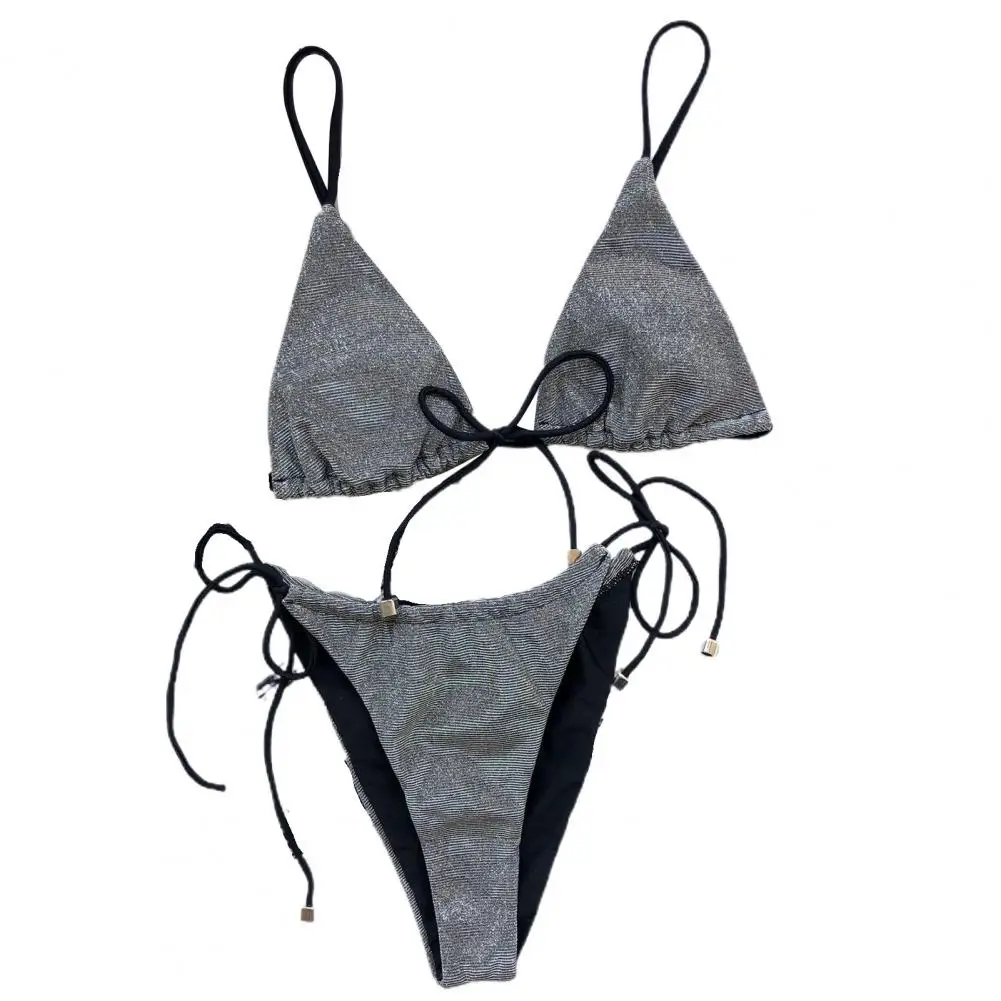 2021 Summer Bikini Set Bandage Shinny Two Piece Set Swimwear Women Sexy Spaghetti Straps Bra G-string SwimsuitBathing Suits
2021 Summer Bikini Set Bandage Shinny Two Piece Set Swimwear Women Sexy Spaghetti Straps Bra G-string SwimsuitBathing Suits