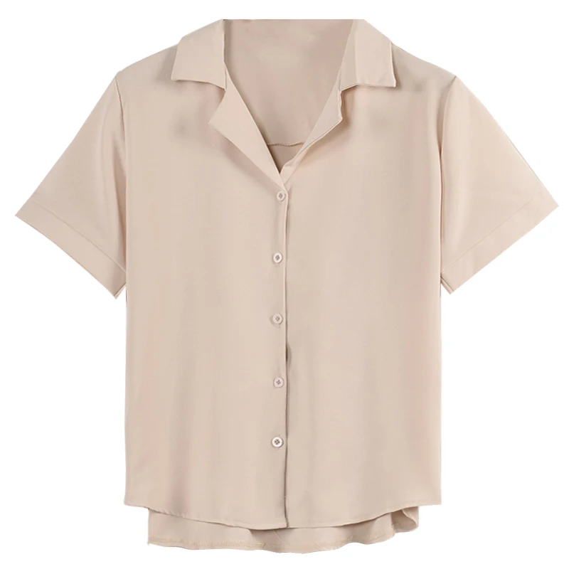 Shirts Women Elegant Lovely All-match Simple Short Sleeve Solid Chiffon Fashion Casual Loose V-Neck Office Lady Womens Blouses
Shirts Women Elegant Lovely All-match Simple Short Sleeve Solid Chiffon Fashion Casual Loose V-Neck Office Lady Womens Blouses