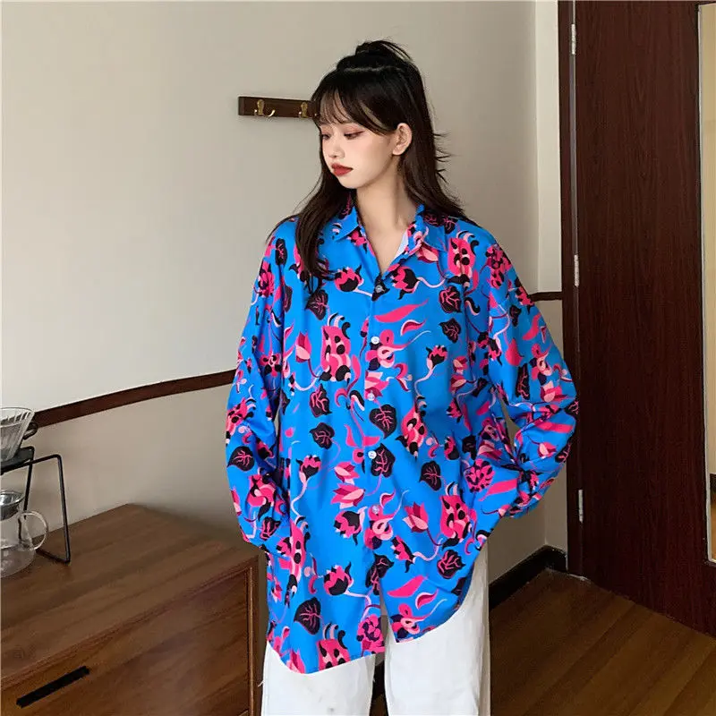 Autumn Women Blouses Harajuku Spring Printing Thin Section Cardigan Korean Long Sleeve Loose Shirt Retro Casual Button Top
Autumn Women Blouses Harajuku Spring Printing Thin Section Cardigan Korean Long Sleeve Loose Shirt Retro Casual Button Top