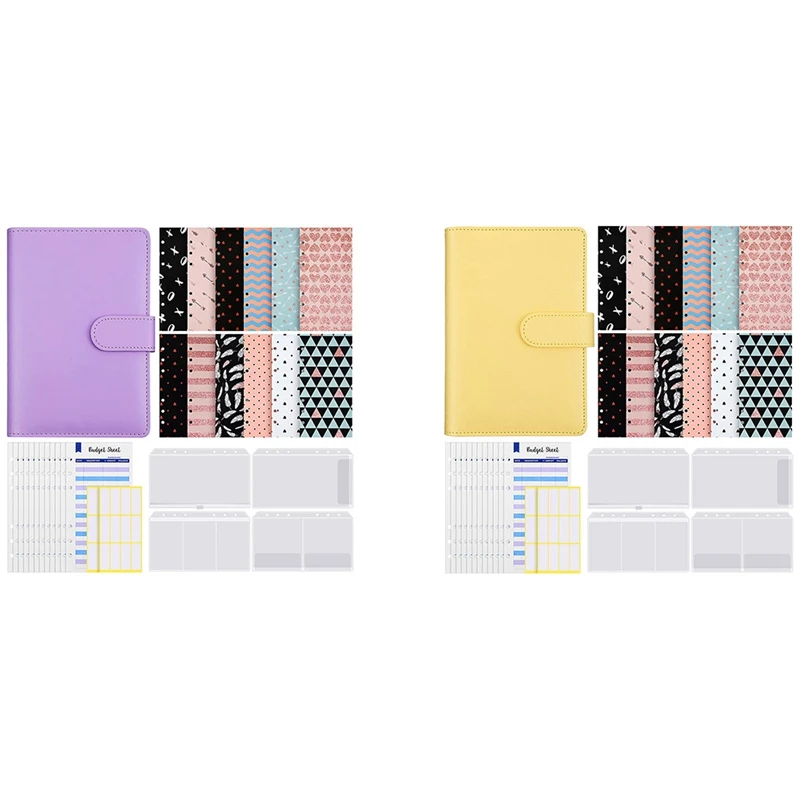 A6 PU Leather Notebook Binder Cover 6 Holes Binder Folders A6 Binder Budget,Expense Budget Sheets and Labels Sticker
A6 PU Leather Notebook Binder Cover 6 Holes Binder Folders A6 Binder Budget,Expense Budget Sheets and Labels Sticker