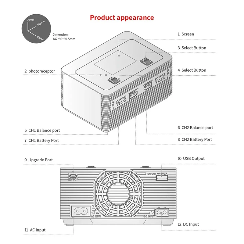 G.T.POWER V6 DUO AC 200W DC 400W 2X16A Battery Charger Discharger for 1-6S Lipo Battery RC Hobby EU Plug
G.T.POWER V6 DUO AC 200W DC 400W 2X16A Battery Charger Discharger for 1-6S Lipo Battery RC Hobby EU Plug